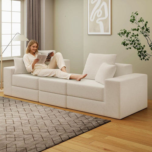 Beige Modular Sectional
