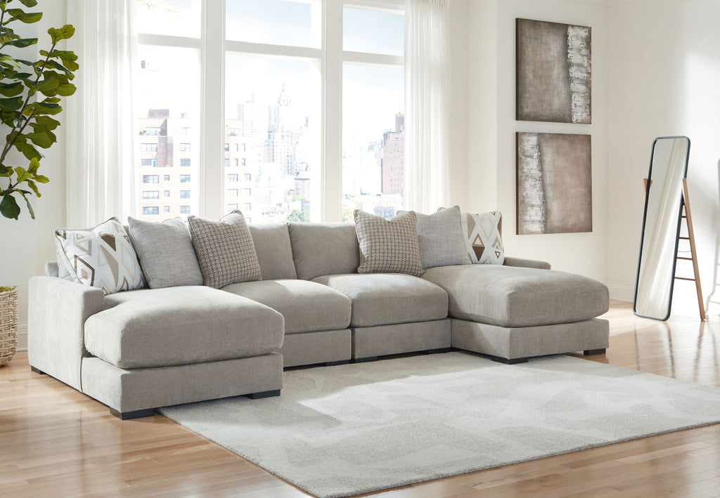 Aslan Court - Sectional With Ottoman Set-3