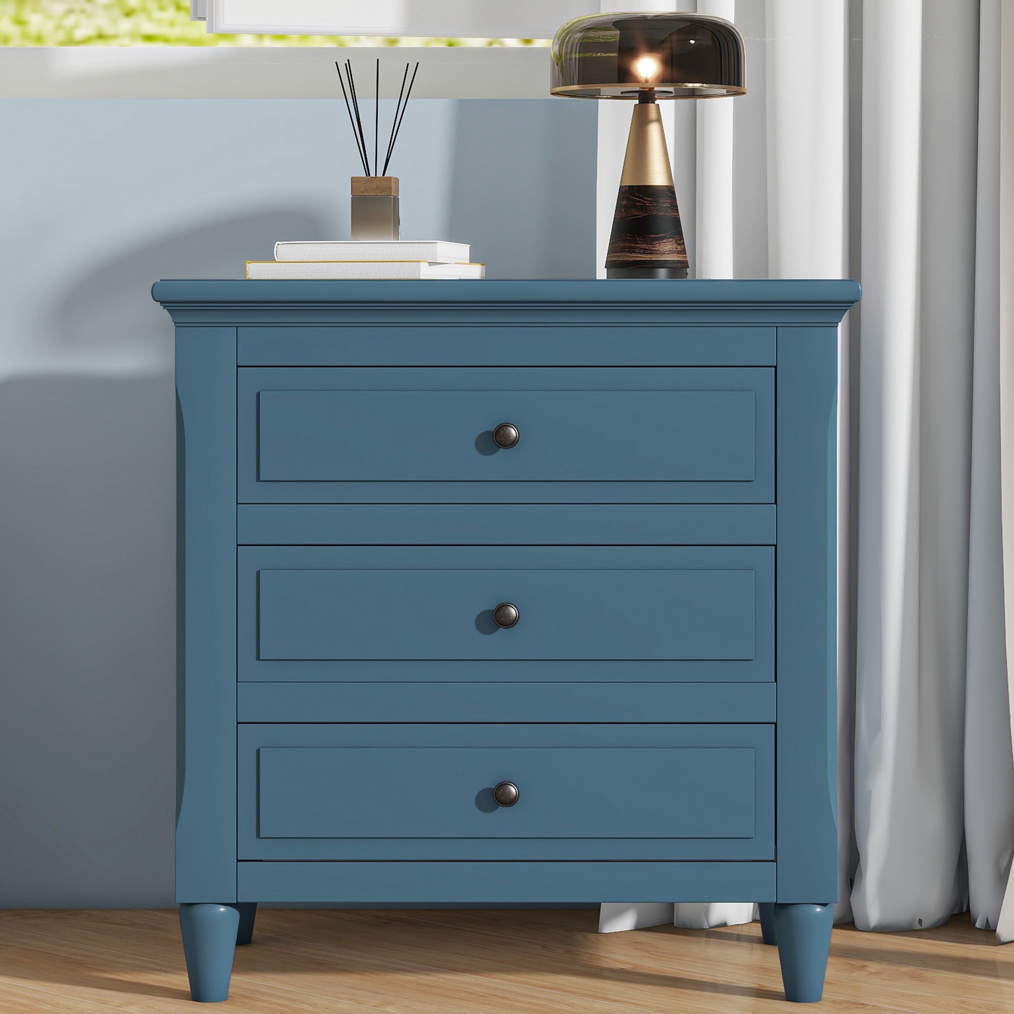 USTYLE Pine Nightstand