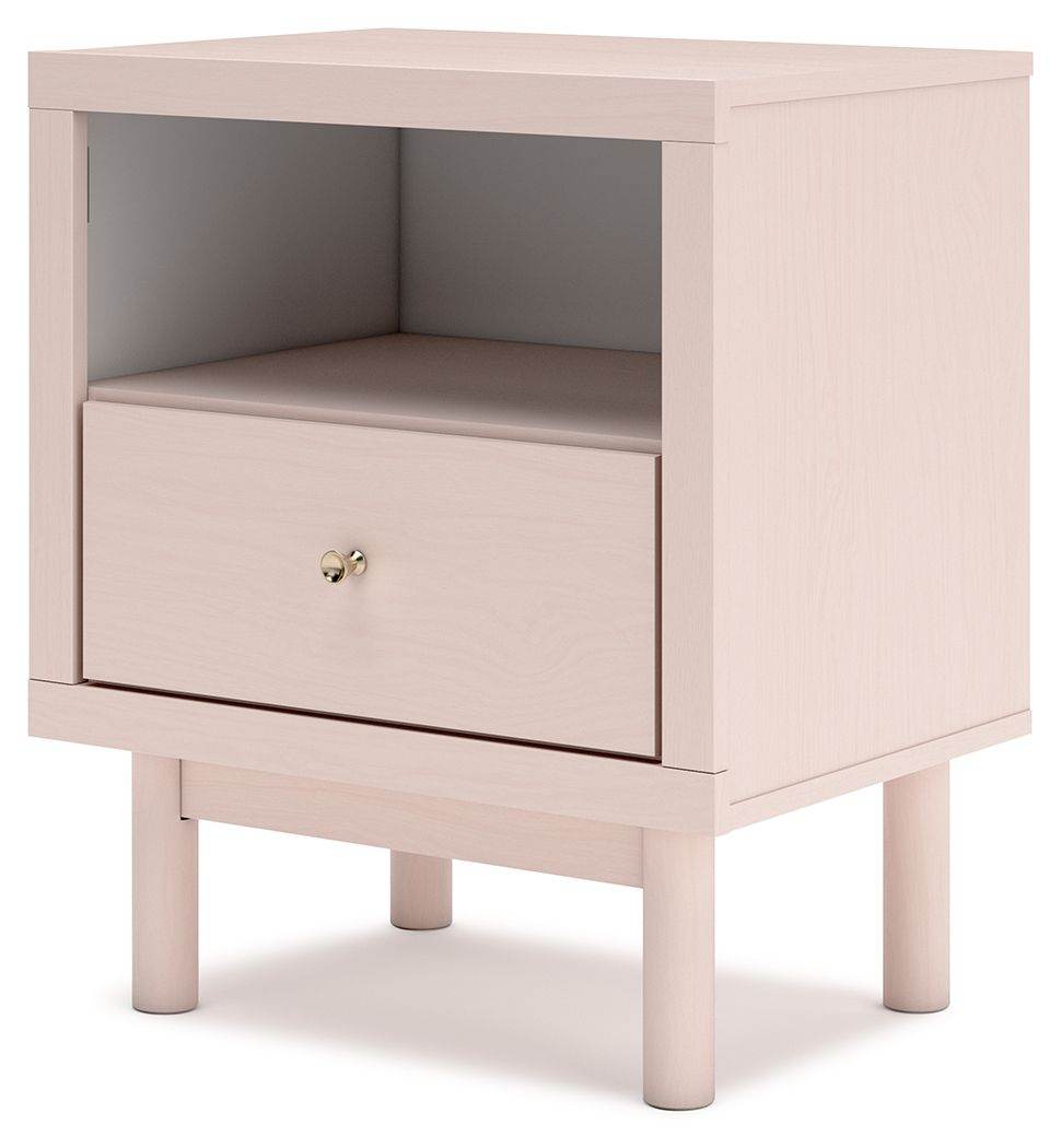Wistenpine - One Drawer Night Stand - Blush-1