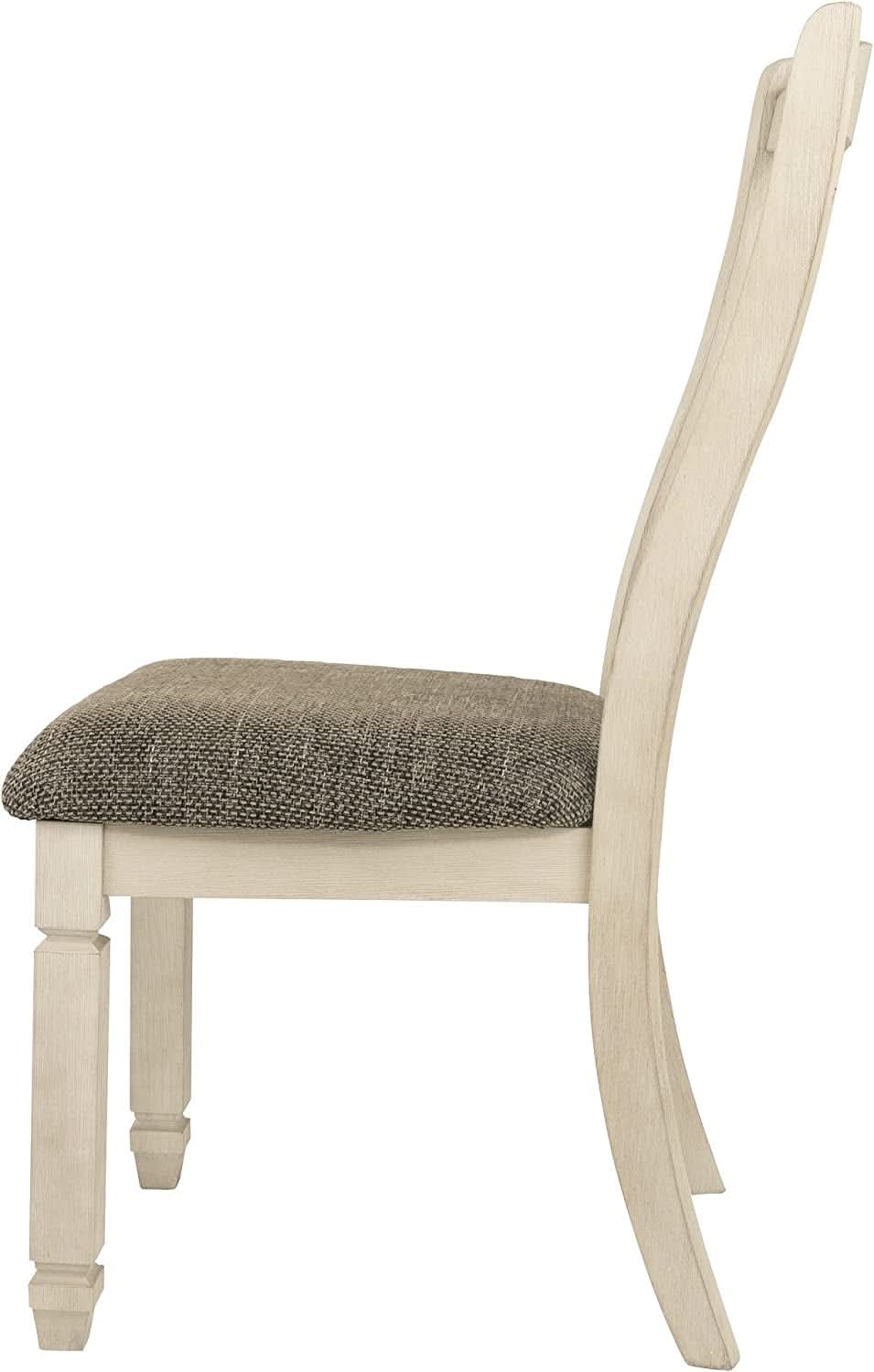 20 Inch Upholstered Dining Chair Antique White Set Of 2-4