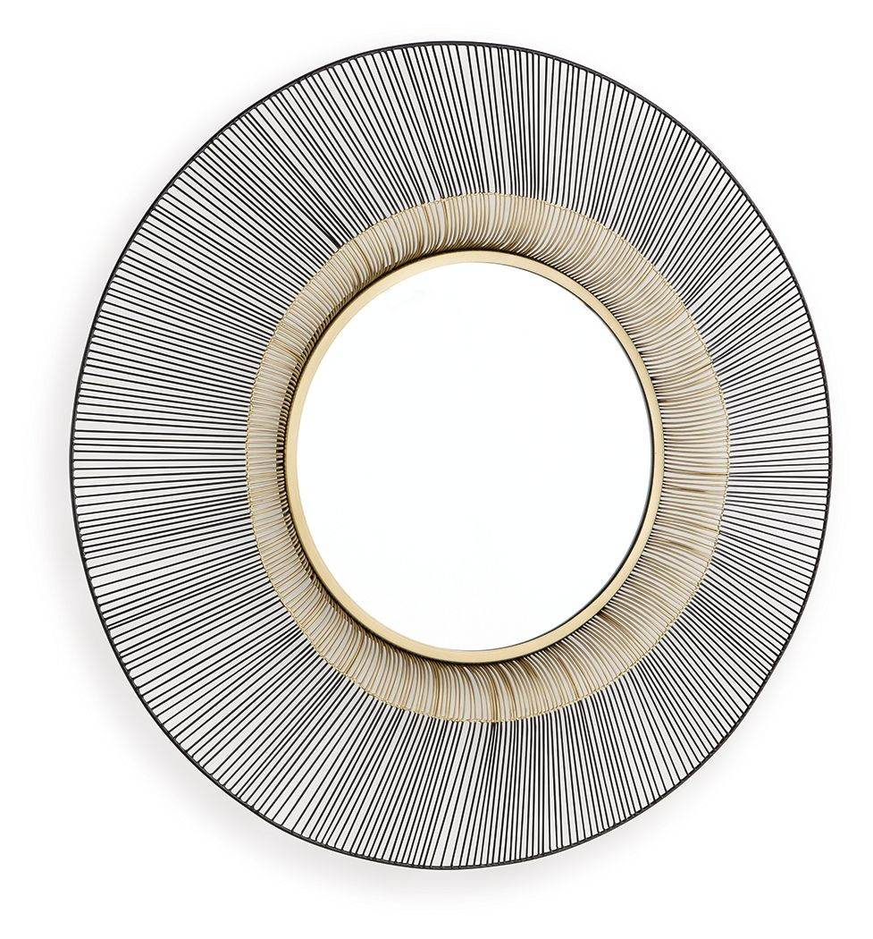 Dallmen - Accent Mirror - Black / Gold Finish-2