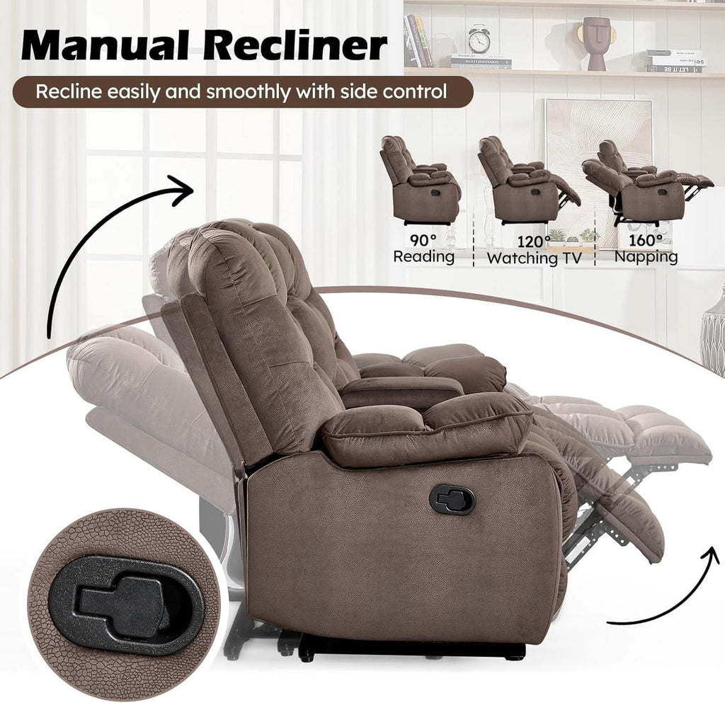 Brown 2 Piece Power Recliner Set With Massage And Heat-3