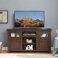 2 Doors Cabinet Farmhouse  Cabinet, Farmhouse TV Stand Barn Design,Modern Farmhouse TV Media Stand, Large Barn Inspired Home Entertainment Console,Espresso, 60.23'W*15.35'D*31.7'H