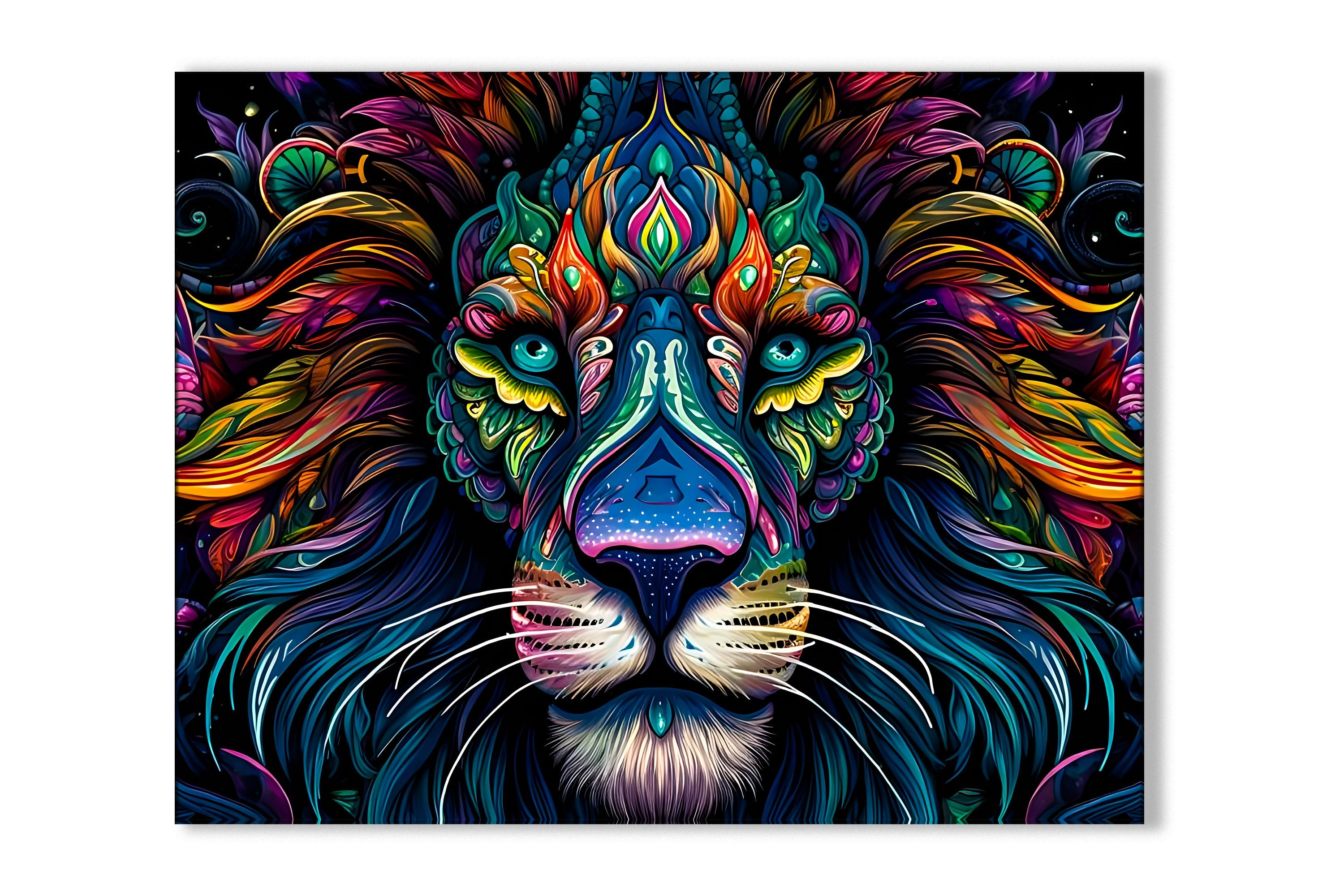 Wildlife Canvas Art - Colorful Lion's - Wall Decor-RGB Vanish