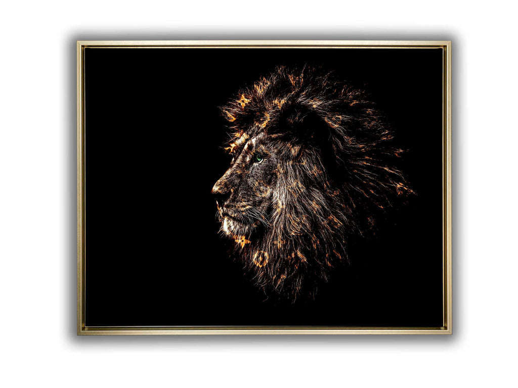 Rich Gold Emblazoned Lion