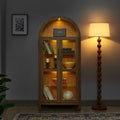 High Arched Storage Cabinet with a Lamp