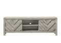 1pc Rustic Geometric Design Contemporary Traditional Interiors Entertainment Console TV Stand Living Room Furniture