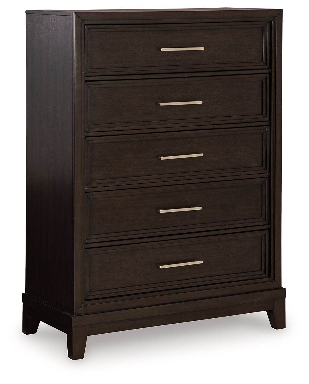 Neymorton - Five Drawer Chest - Dark Grayish Brown-0
