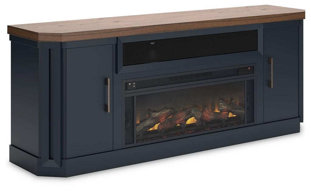 Landocken - 83" TV Stand With Electric Fireplace - Two-tone-0
