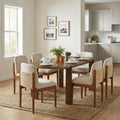 7 Pieces Modern Oval Dining Set
