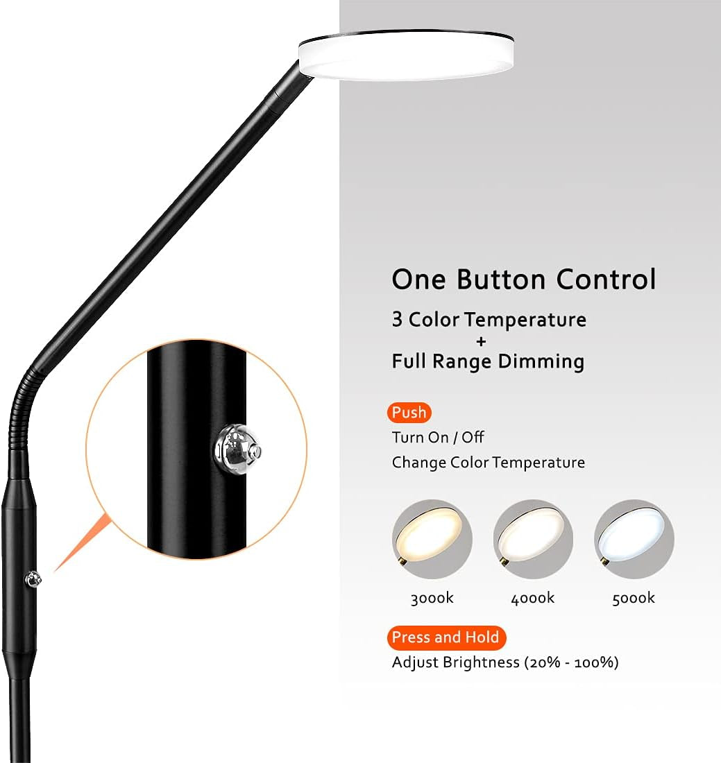 Dimmable LED Floor Lamp Adjustable Color Temperature