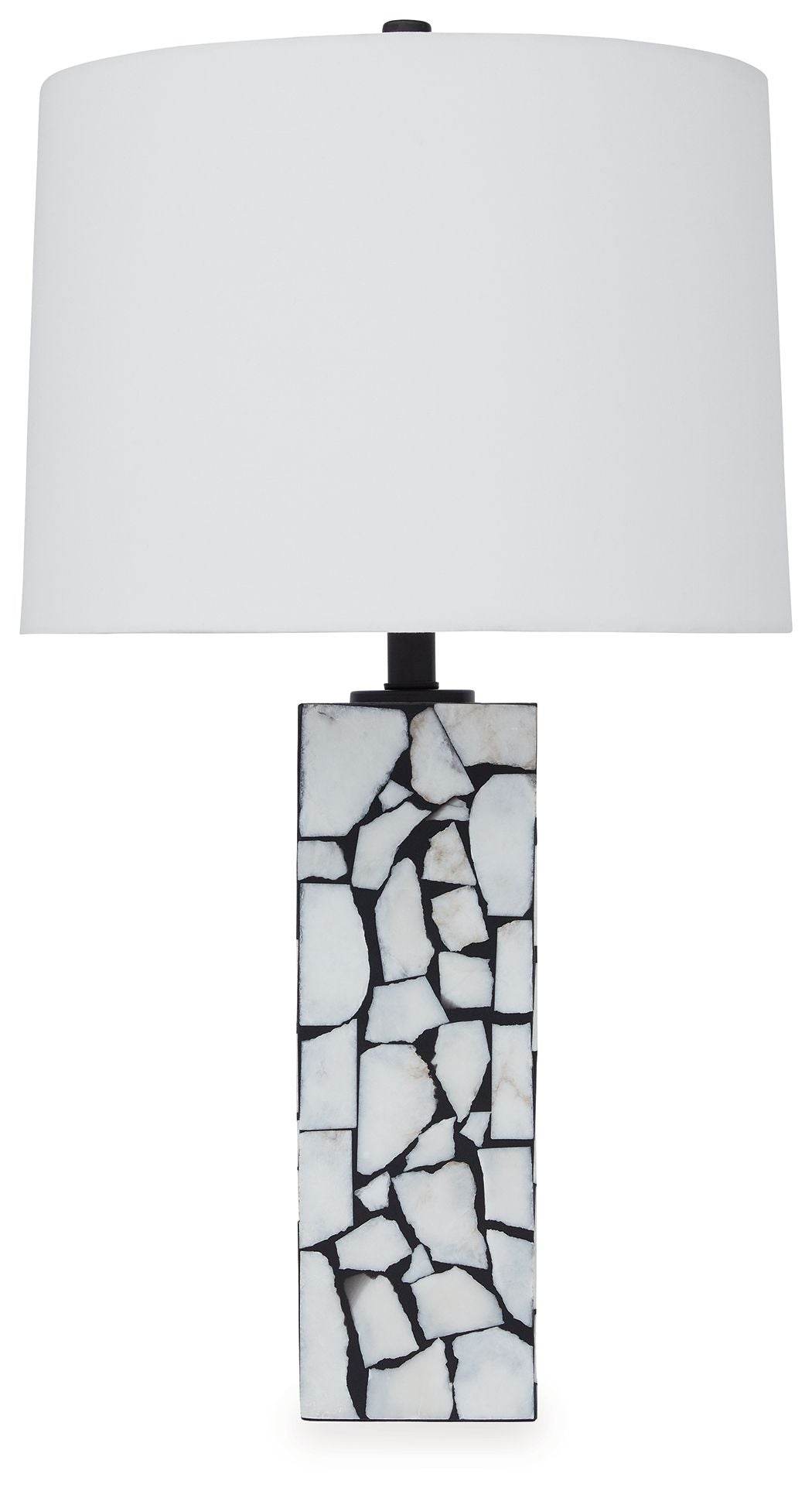 Macaria - Marble Table Lamp - White / Black-0
