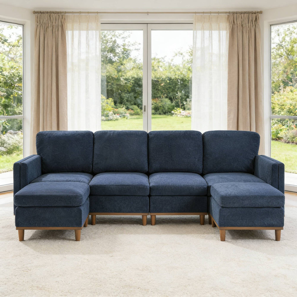 Blue Modern Sectional