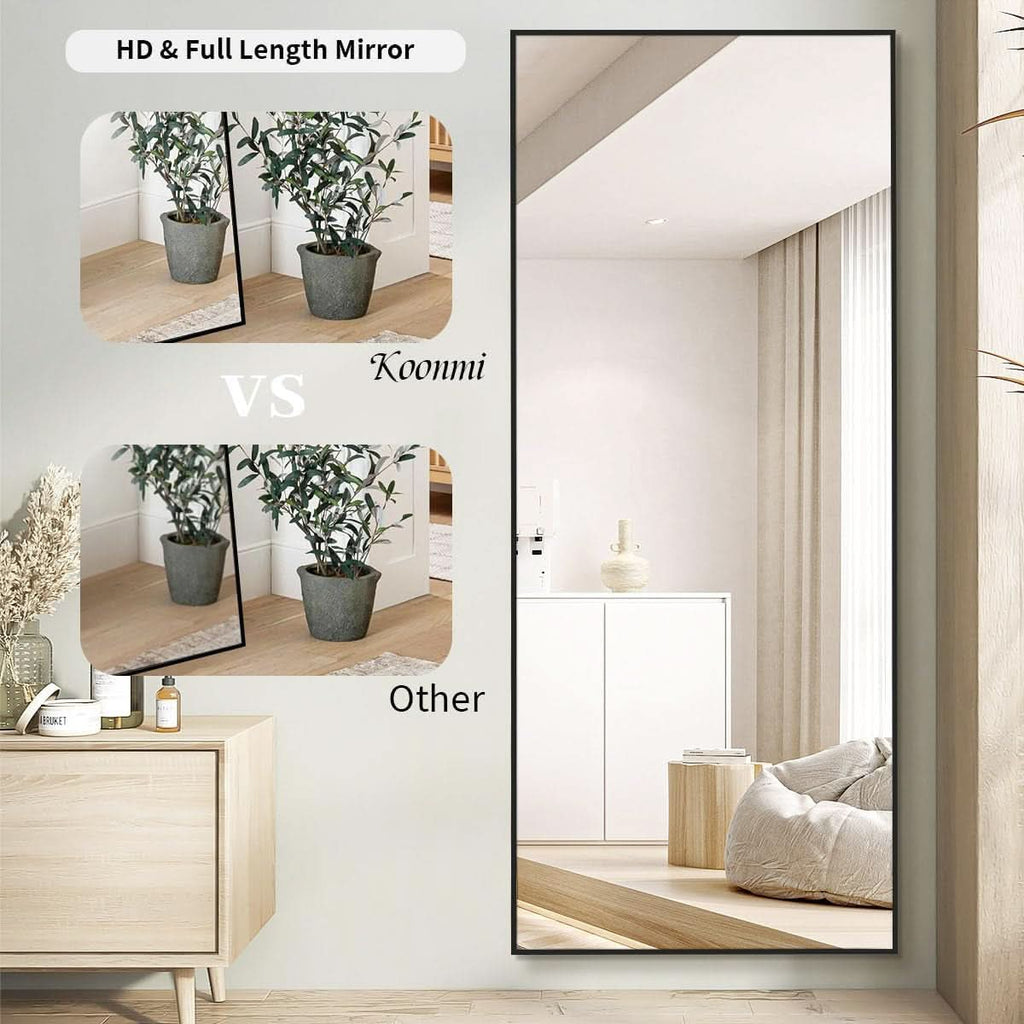 71x31 Inch Black Floor Mirror Full Length Standing-2