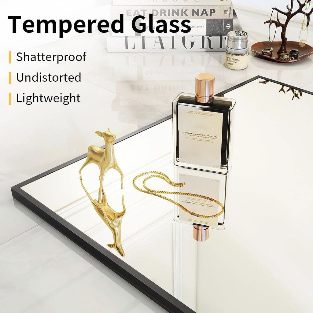 Black 21x57 Inches Full Length Floor Mirror With Stand-3