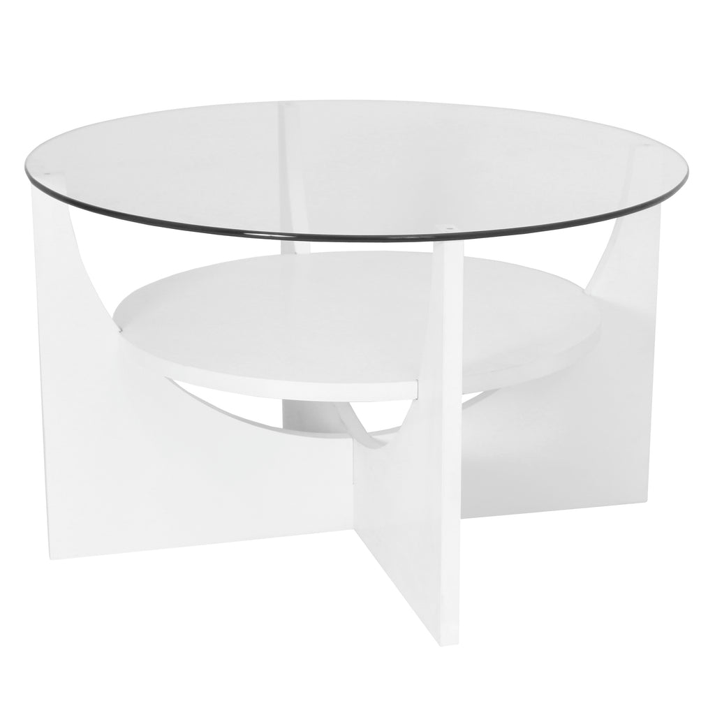 U Shaped Contemporary Coffee Table in White