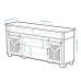 65.3' TV Stand with LED light strips and Iron mesh barn door Y decorative strip country grey farmhouse style