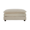 Chenille Fabric Ottomans Footrest to Combine with 2 Seater Sofa, 3 Seater Sofa and 4 Seater Sofa, Light Coffee