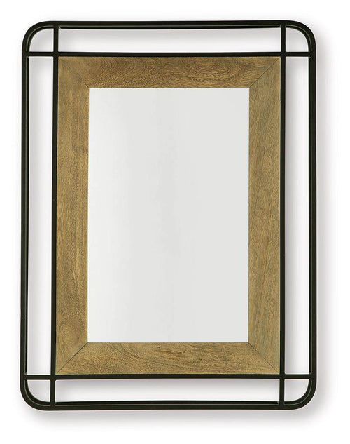 Beelman - Accent Mirror - Black / Brown-0