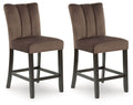 Jeshina - Upholstered Barstool (Set of 2) - Mocha-0
