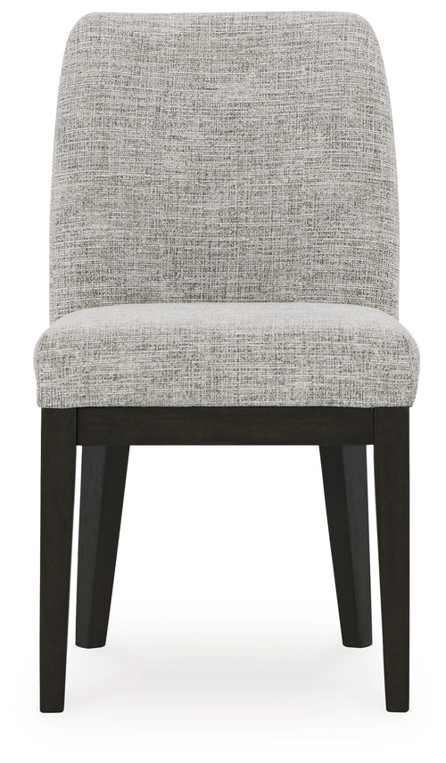 Burkhaus - Dining UPH Side Chair (Set of 2) - Beige / Dark Brown-1