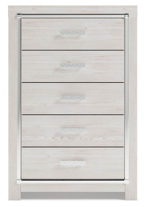 Altyra - Five Drawer Chest - White-1