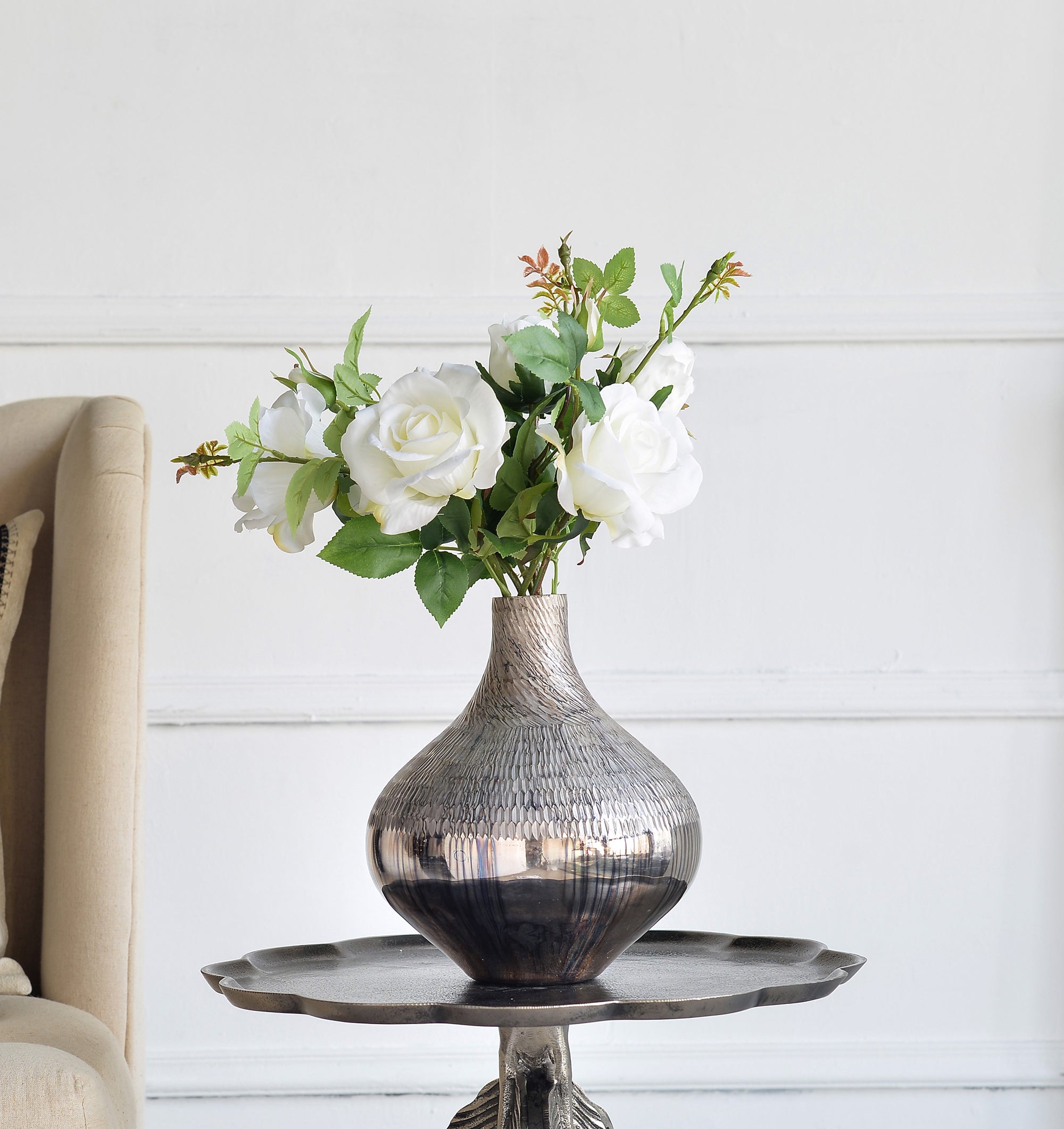 Glass Silver Vase