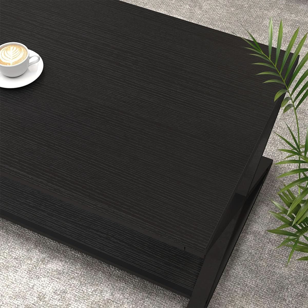 Black Oak 47 Inch Industrial Grade Storage Coffee Table