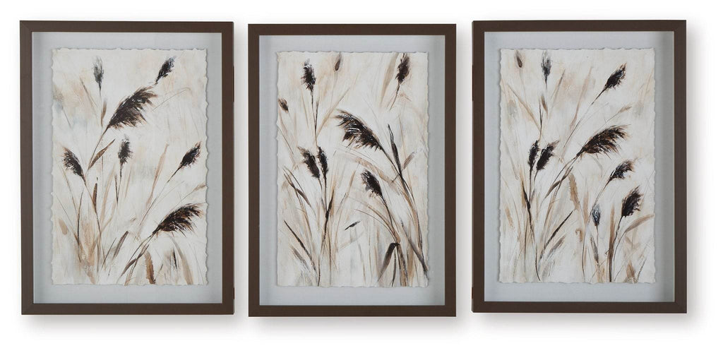 Honslow - Wall Art Set (Set of 3) - Brown / Black / White-0