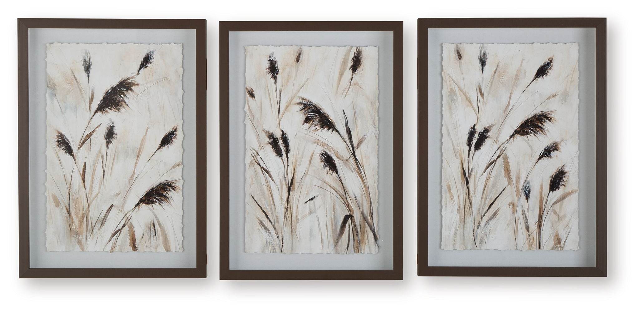 Honslow - Wall Art Set (Set of 3) - Brown / Black / White-0