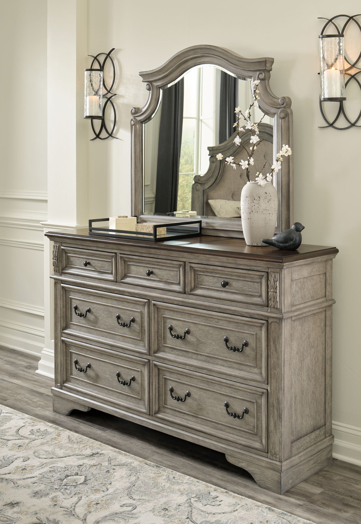 Lodenbay - Dresser, Mirror - Antique Gray-1