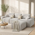 120 Inches Greige Ultra Premium Oversized Sectional Sofa-0