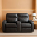 Dark Grey Zero Wall Power Recliner Loveseat With USB Ports-0