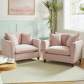 Pink Chenille Oversized Accent Chair