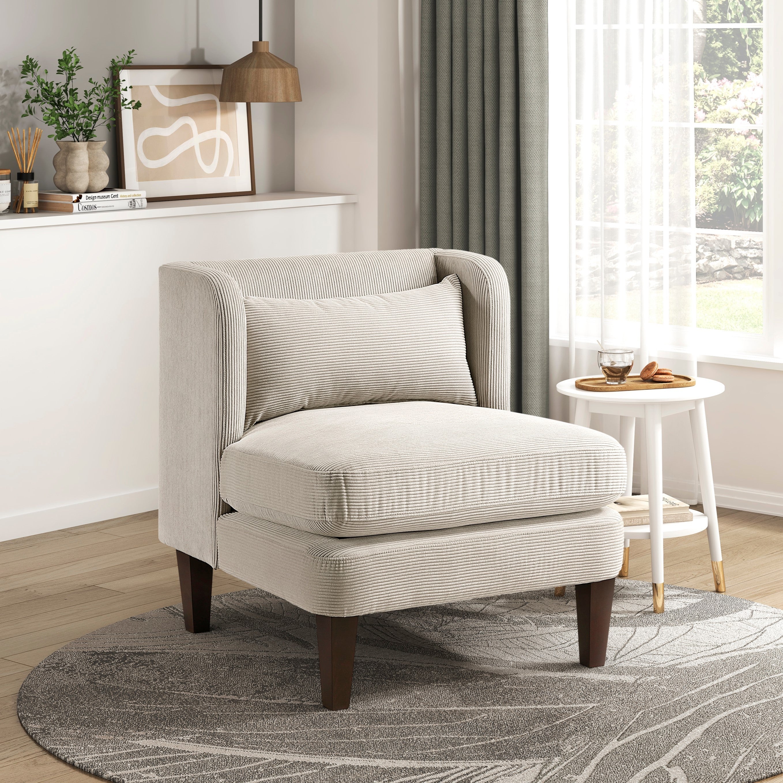 Modern Taupe Accent Chair
