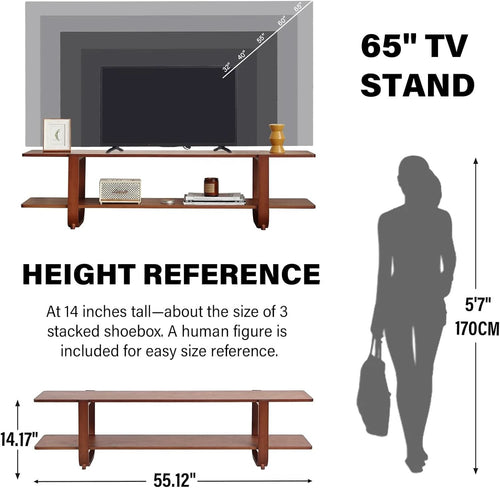 Bamboo Walnut Console Table