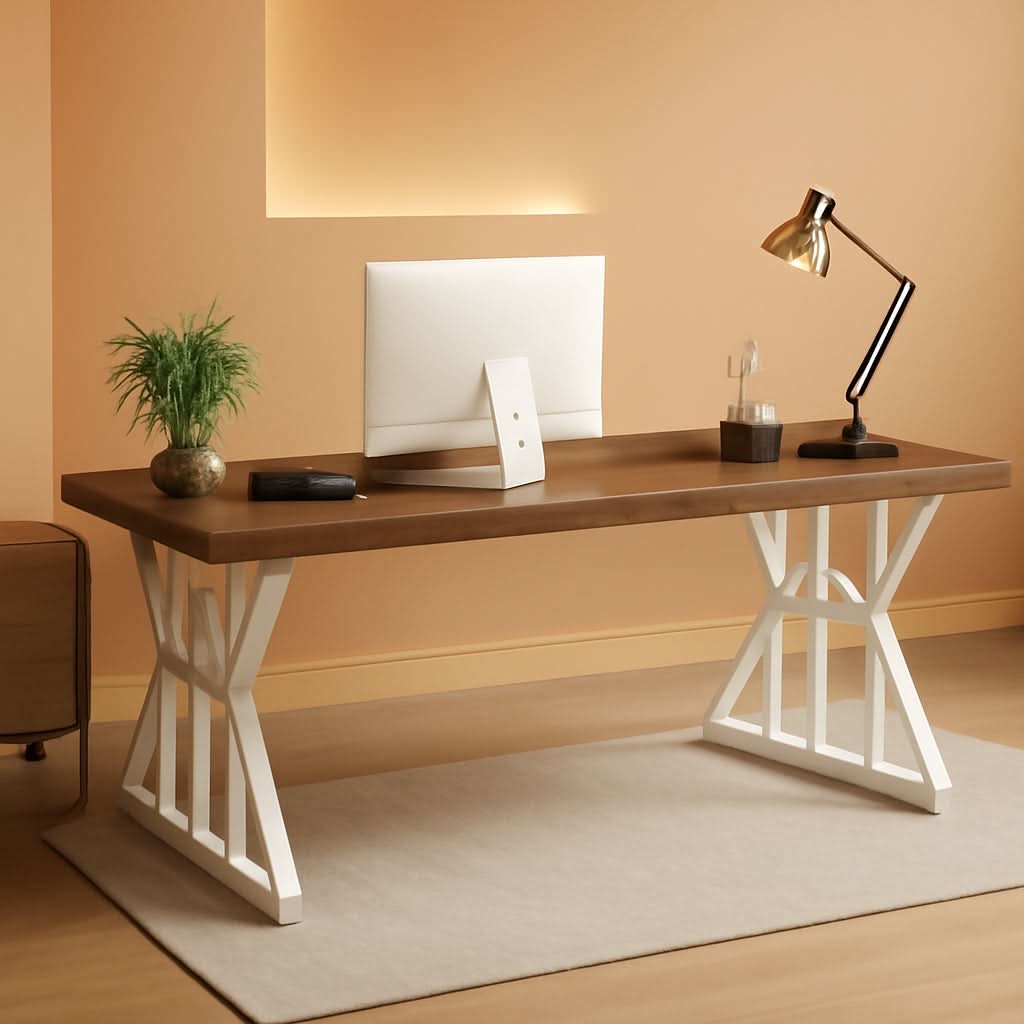 Spacious 70.8 Inch Wooden Executive Desk For Home Office