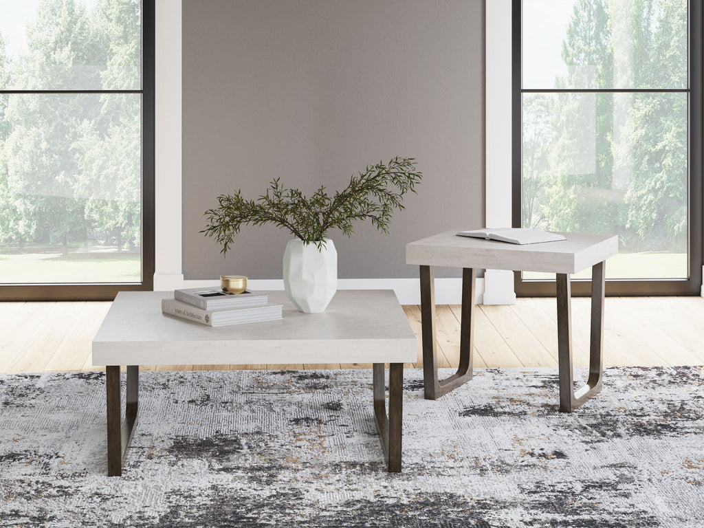 Westenfort - Occasional Table Set (Set of 2) - Espresso / Gray-1