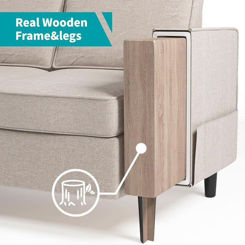 Beige Storage Sectional
