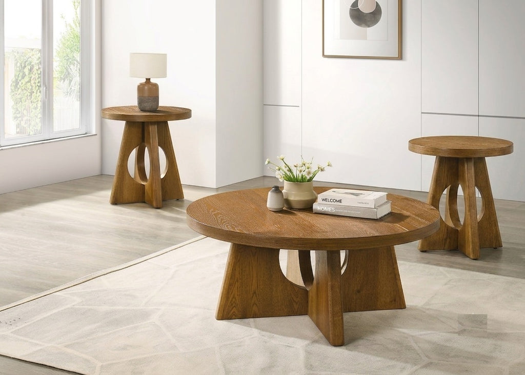 Walnut Style 3pc Table Set
