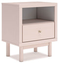 Wistenpine - One Drawer Night Stand - Blush-0
