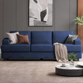 89 Inch Navy Blue Deep Seats Oversized Sofa Living Room-0