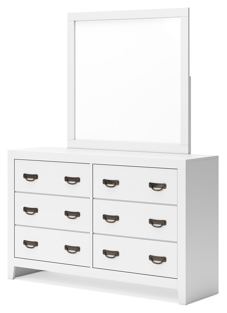 Binterglen - Dresser And Mirror - White-1