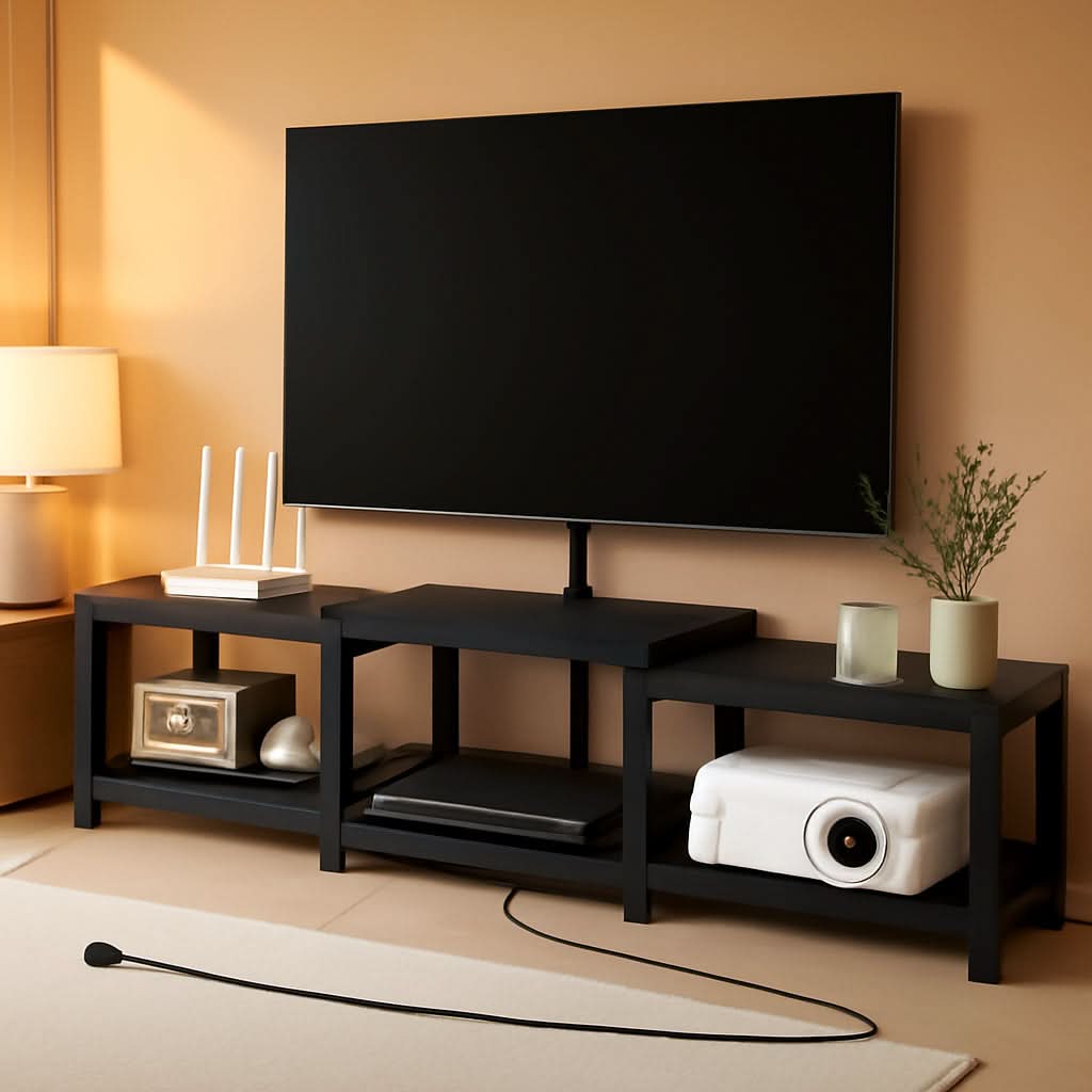 MatteBlack Wall Mounted Floating TV Console