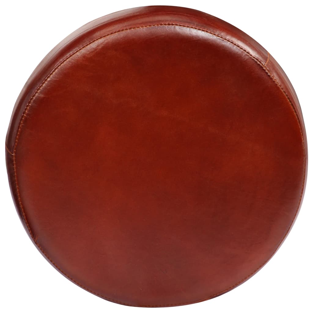 NNEVL Bar Stools 2 pcs Real Leather