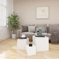 NNEVL Side Tables 3 pcs White Chipboard