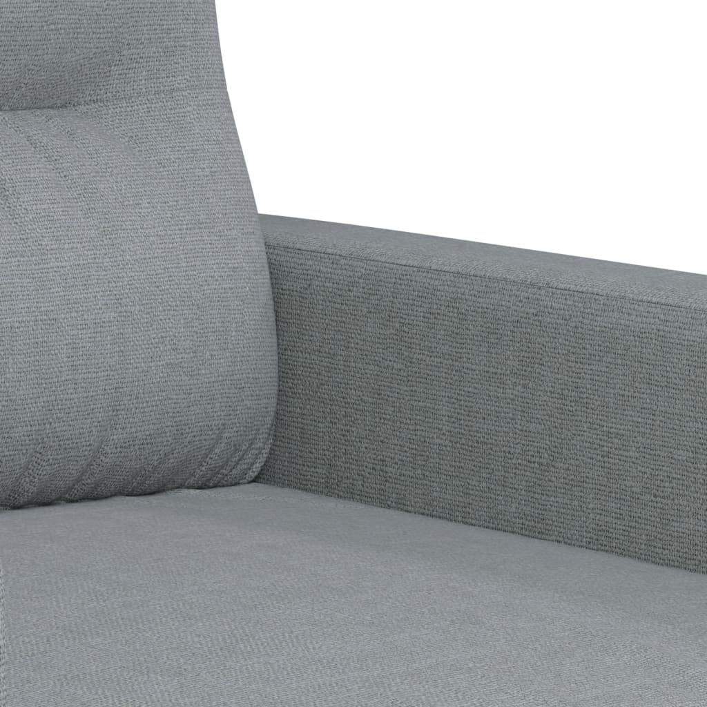 NNEVL 2 Piece Sofa Set with Pillows Light Grey Fabric-4