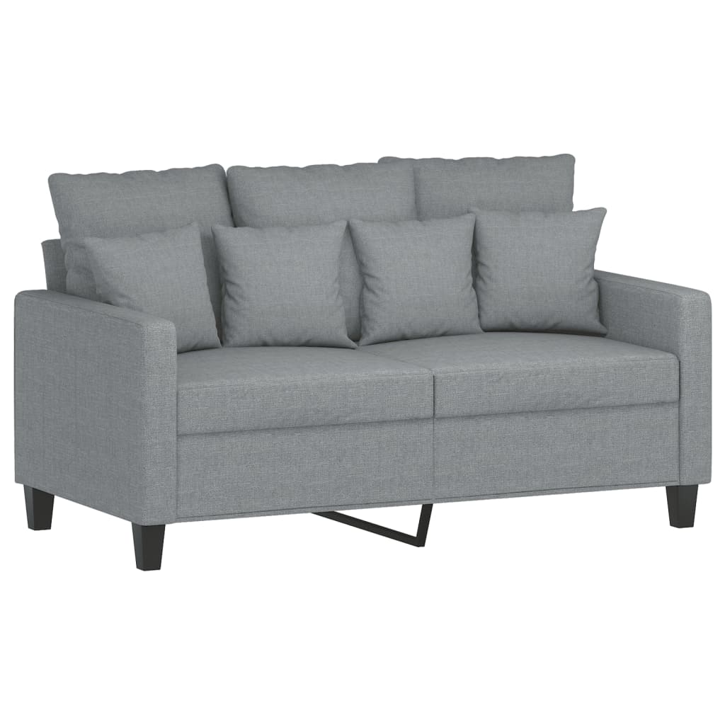 NNEVL 4 Piece Sofa Set with Pillows Light Grey Fabric-3