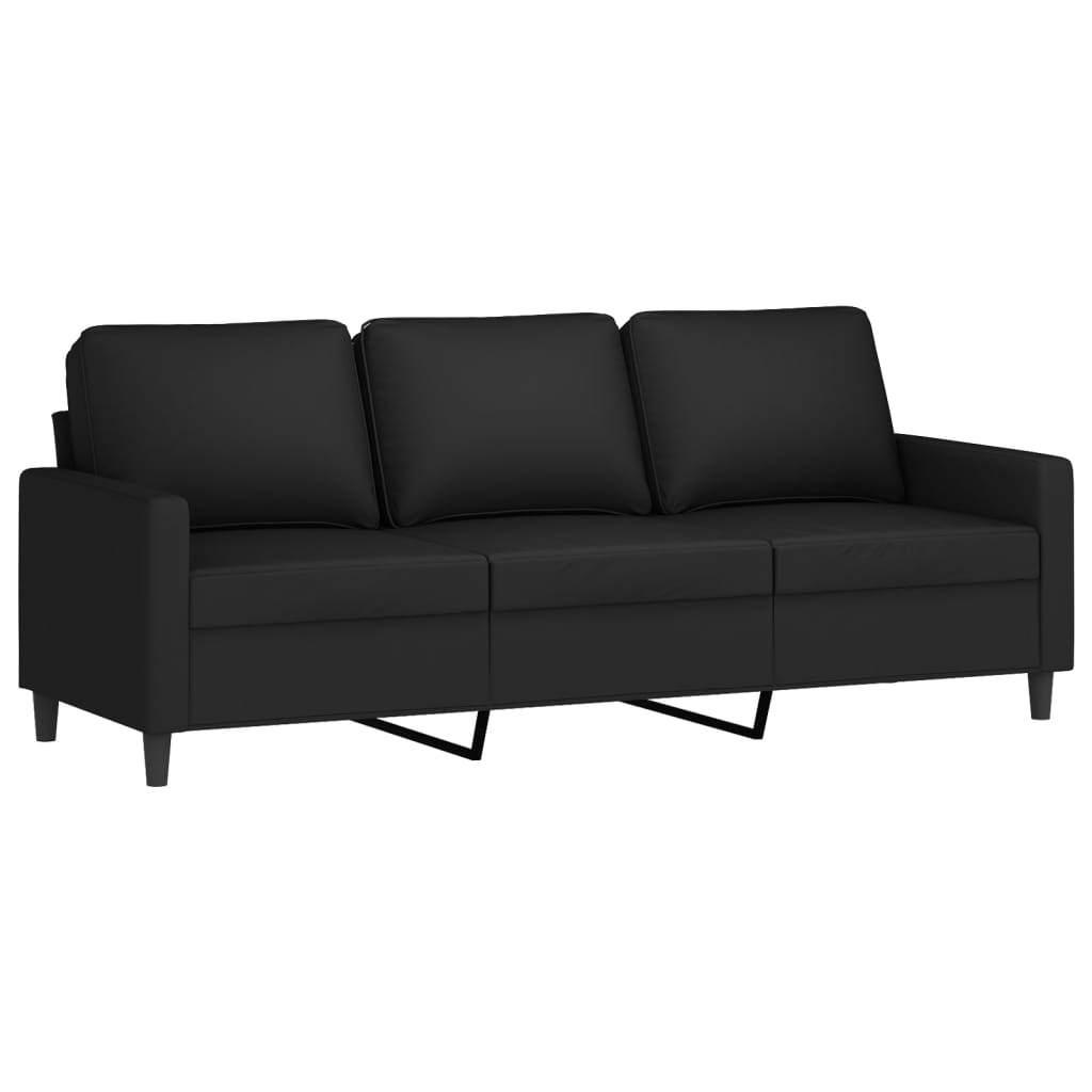 NNEVL 4 Piece Sofa Set Black Velvet-4